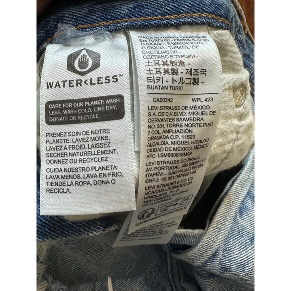 Levi’s 501 Premium Cut Off Denim Shorts 28 Distressed Light Wash - Picture 6 of 10